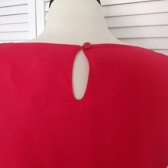 NWT Little Marc Jacobs Red and Purple Crepe Medi Dress Beaded Flowers Size 12+ - Picture 9 of 10